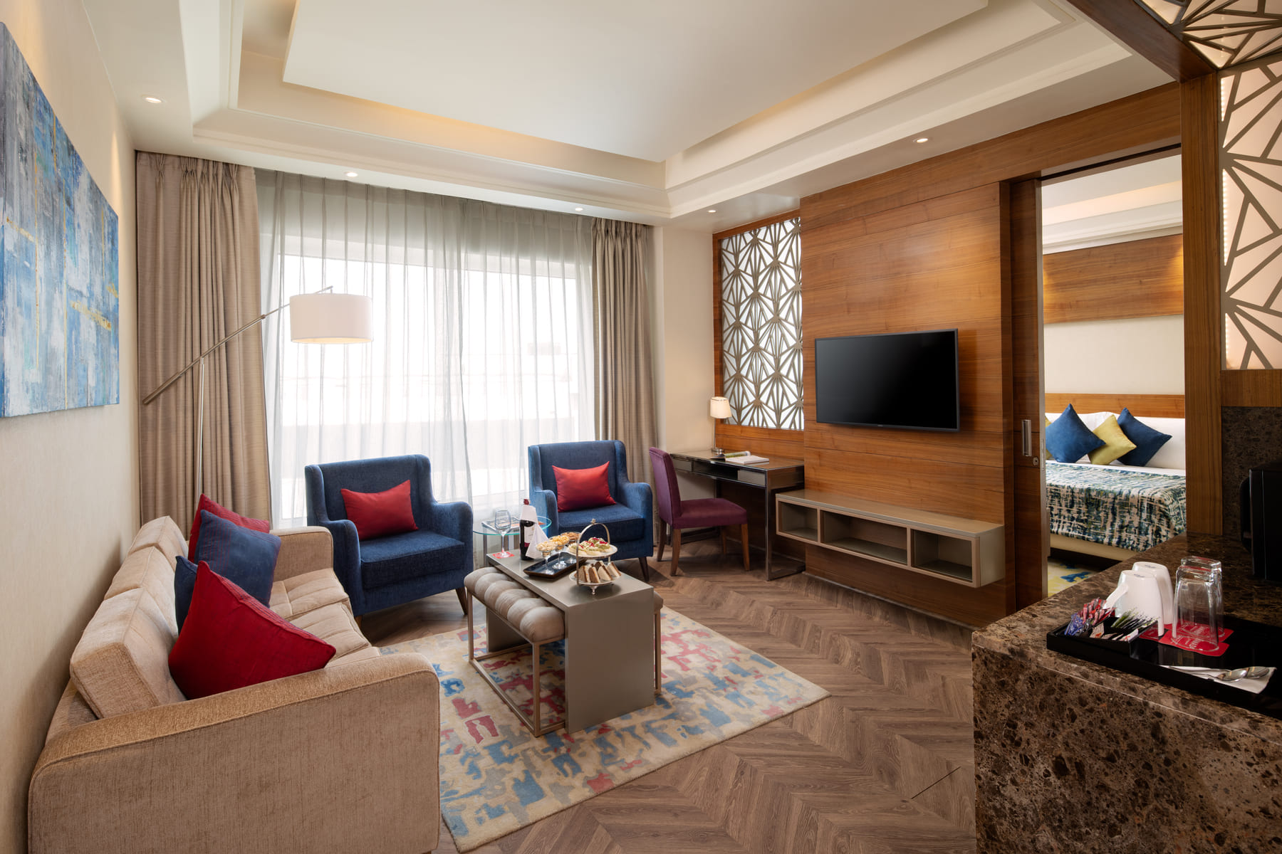 Suite Room - living Space area -premium Experience Gurgaon Sector 44